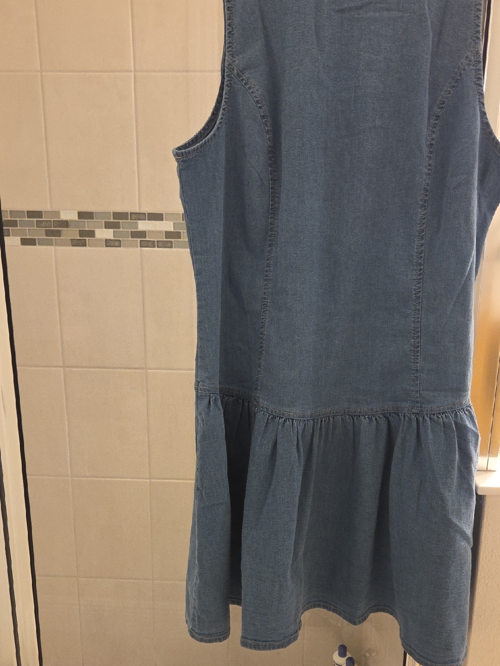 GAP Denim Drop Waist TALL Mini Dress.